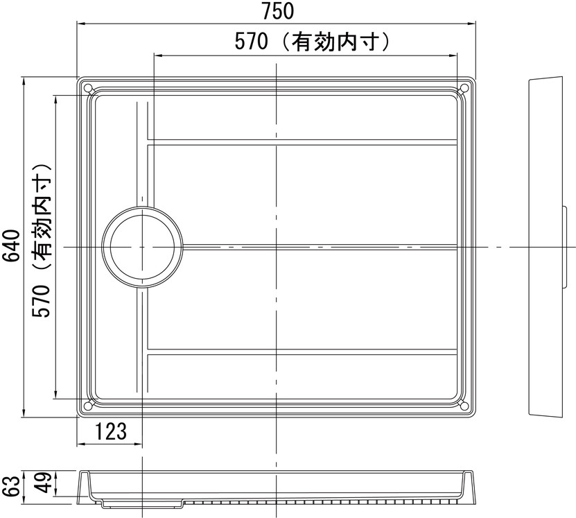 【楽天市場】【店内商品ポイント5倍！3月5日限定！】【テクノテック】スタンダードパン 中央穴 アイボリーホワイト TP750-CW1[代引き