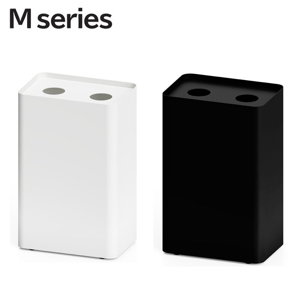 【ミヅシマ工業】【ゴミ箱】【商業施設】【ショッピングモール】【レジャー施設】 Mシリーズ 屑入 丸穴 ホワイト(W)ブラック(B) 分別表記なし
