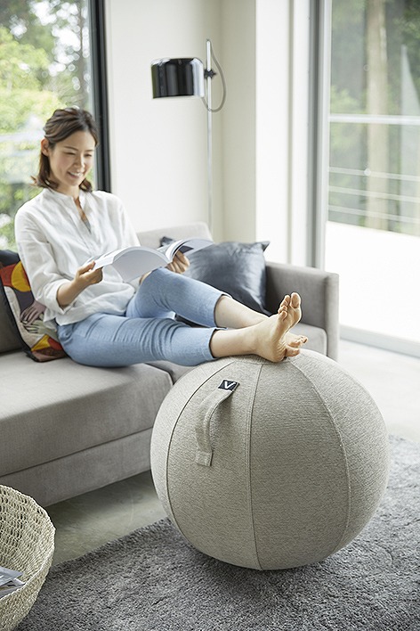 Yamazaki スポーツ器具 Vivora バランスボール バランスボール フィットネス トレーニング シーティングボールルーノシェニール802ベージュ おうちまわり バランスボール 山崎実業 ポイント10倍 店 オシャレ