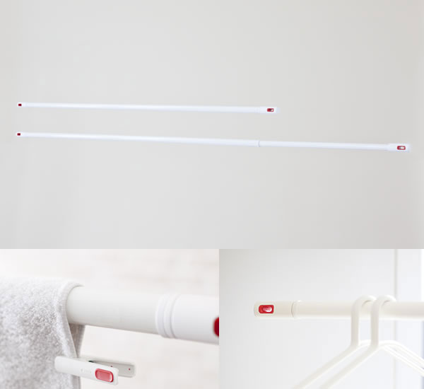 【楽天市場】【NASTAナスタ】003 Laundry Pole ランドリーポール・エアフープセット (室内物干し/物干し竿/伸縮幅1.7M～3.0M) [NRP00330PGR