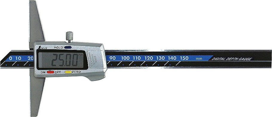 デジタルデップスゲージ 150mm ホールド機能付 H232×W100×D15mm 166g|おうちまわり 店