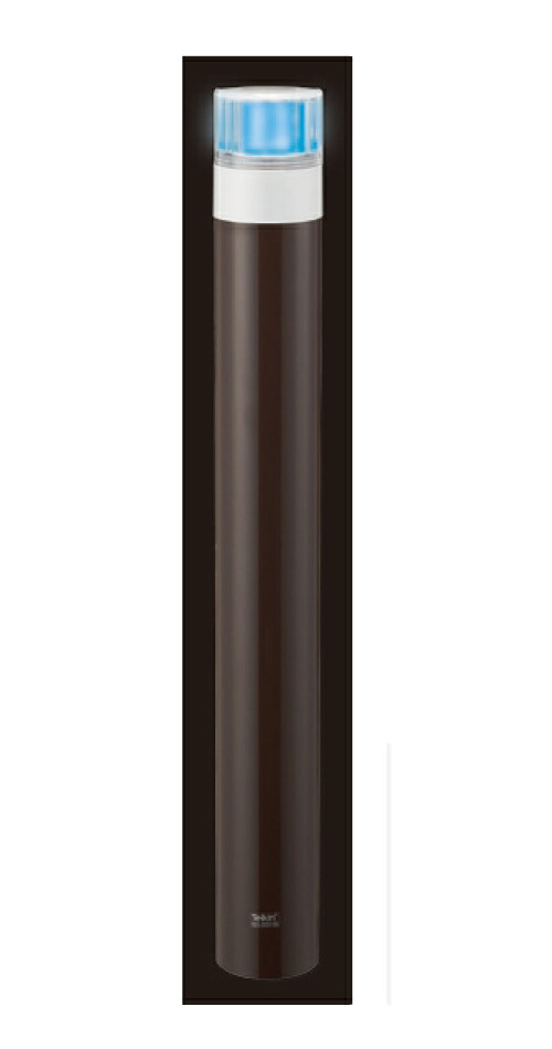 【帝金】 ソーラーLEDバリカー LIM-02A φ101.6×t3.2 H850mm 焼付塗装 (ダークブラウン)[※代引不可][個人宅送り不可]