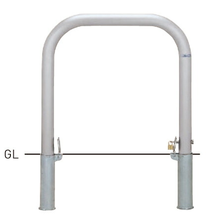 【帝金】【車止めポール】 横型スタンダード(ステンレスタイプ) S82-PK φ60.5×t3.0 W700×H650mm [※代引不可][個人宅送り不可]