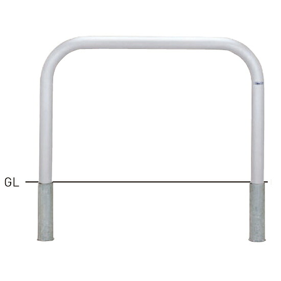 【帝金】【車止めポール】 横型スタンダード(ステンレスタイプ) S82C-10 φ60.5×t3.0 W1000×H650mm [※代引不可][個人宅送り不可]