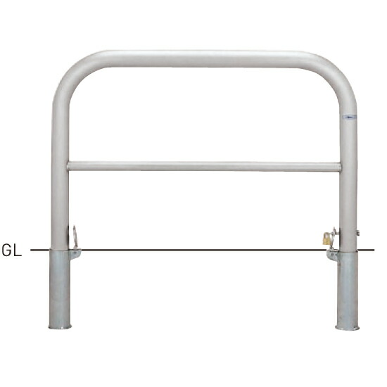 【帝金】【車止めポール】 横型スタンダード(ステンレスタイプ) S82PK3-10 φ60.5×t3.0 W1000×H650mm [※代引不可][個人宅送り不可]