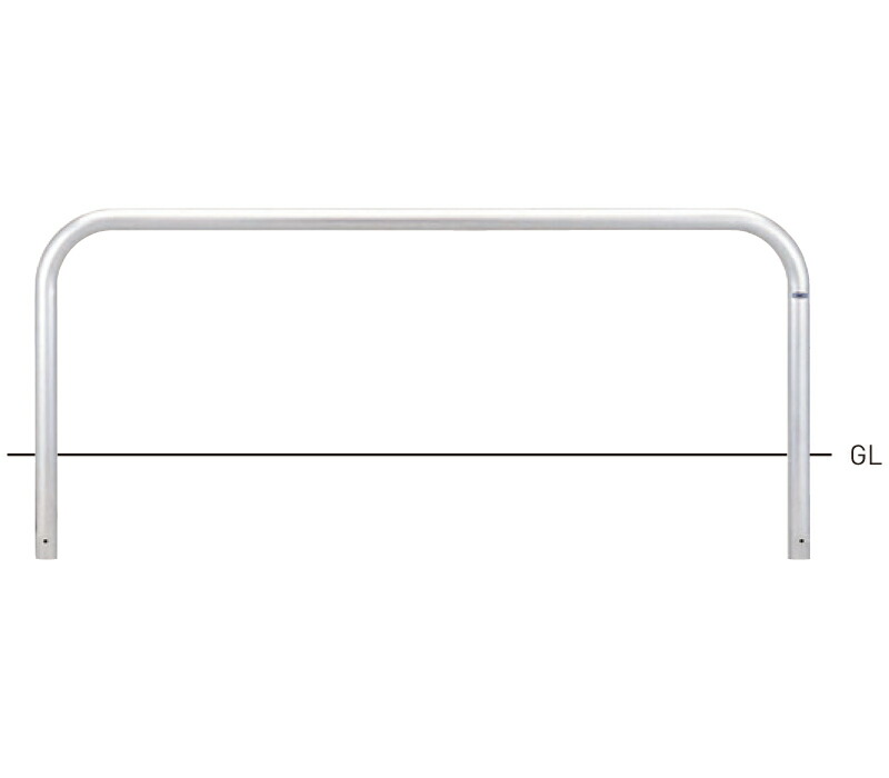 【帝金】【車止めポール】 横型スタンダード(ステンレスタイプ) S82A-20 φ60.5×t3.0 W2000×H650mm [※代引不可][個人宅送り不可]