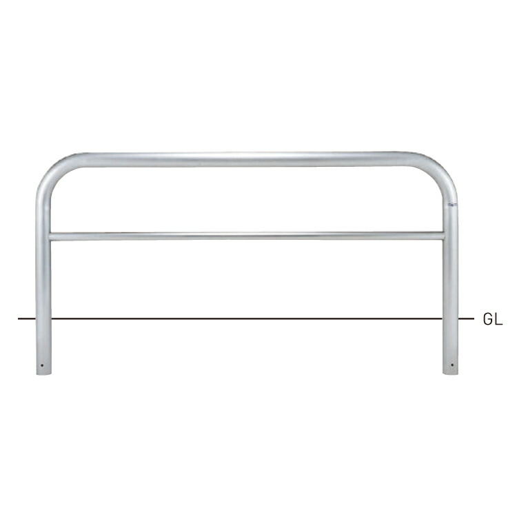 【帝金】【車止めポール】 横型スタンダード(ステンレスタイプ) SY83A3-20 φ76.3×t3.0 W2000×H800mm [※代引不可][個人宅送り不可]