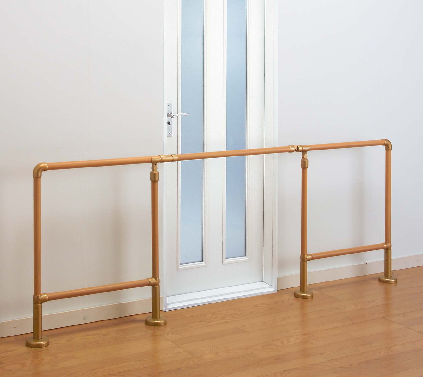 楽天市場 F32イレクター製 玄関まわりオーダー手すり Cgb 7 Br H800 W2100mm フレーム 木目ブラウン ジョイント ゴールド 代引不可 おうちまわり 楽天市場店
