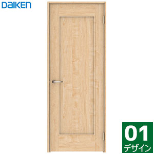 大建工業 イエリア 片開きドアセット 【01デザイン】スタンダードカラー枠外幅850/825/780/755/735×製品高2033mm見切枠/固定枠(枠見込み169/154/113/90)扉セット＋枠セットDAIKEN ieria ダイケン リビングドア 室内 内装 建具 開き戸