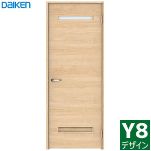 大建工業 イエリア 片くい違い部屋の入り口書き割り 風通しガラリ付き 【Y8ひな形】標準尺度色つや枠外幅850/825/780/755/735×生産物高2033粍見切枠/据えつける枠(枠確からしさ169/154/113/90)扉書き割り＋枠書き割りDAIKEN ieria ダイケン リビング部屋の入り口 室内 室内装飾 建具 車のドア