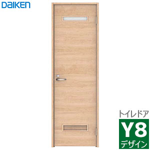 大建工業 イエリア 室内用便器部屋の入り口書き割り 風通しガラリ付き 【Y8ひな形】標準尺度色つや枠外幅850/825/780/755/735/635×生産物高2033粍見切枠/据えつける枠(枠確からしさ169/154/113/90)扉書き割り＋枠書き割りDAIKEN ieria ダイケン リビング部屋の入り口 室内  建具 車のドア
