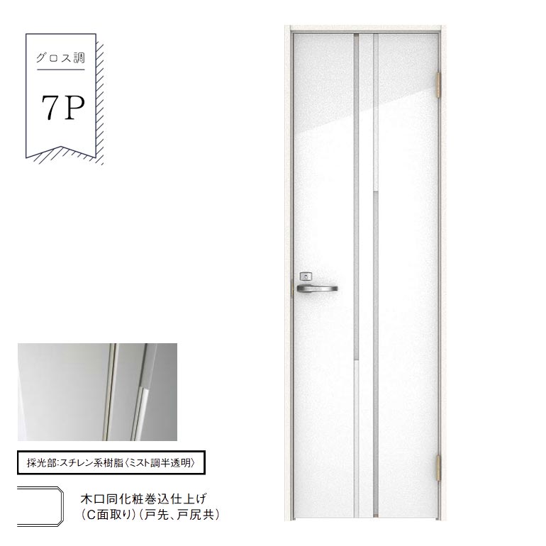 大建工業 ハピア グロス調<ルミホワイト> ダイケン 90表示錠・扉