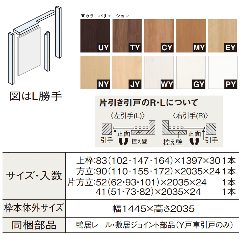 法人様宛は送料無料 一部地域を除くpanasonic Veritis 片引戸用 枠外幅1445用 枠のみ固定枠 品番 Mje1w Nuunr L 72 Mje1w Nyynr L 72 上吊り引戸用 Y戸車引戸用 Lunarhomesdurgapur Com