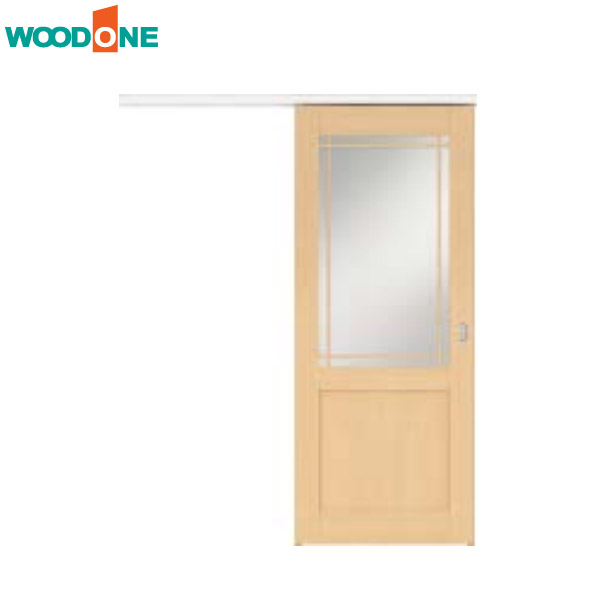 【法人様宛送料無料(※一部地域除く)】WOODONE(ウッドワン) ドレタス アウトセット上吊り引き戸【デザインB-DJ】 扉＋引手＋レール＋見切り材セット