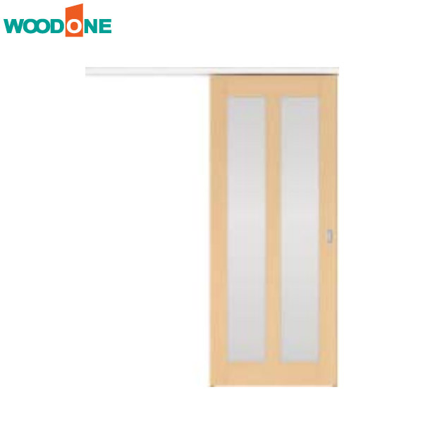 【法人様宛送料無料(※一部地域除く)】WOODONE(ウッドワン) ドレタス アウトセット上吊り引き戸【デザインB-DK】 扉＋引手＋レール＋見切り材セット
