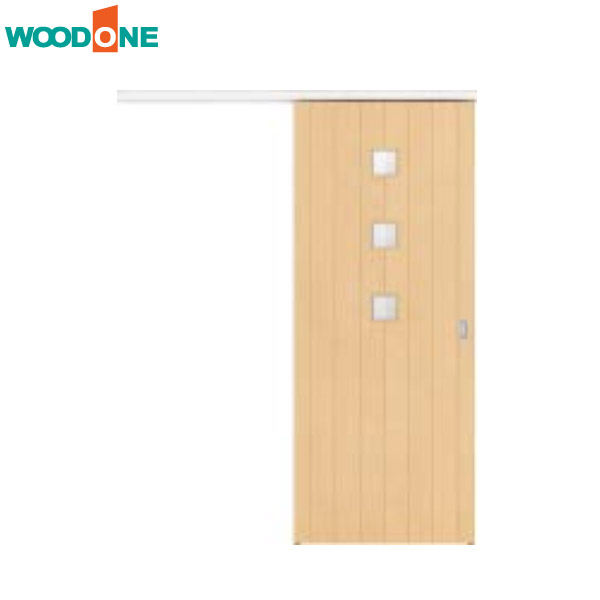 【法人様宛送料無料(※一部地域除く)】WOODONE(ウッドワン) ドレタス アウトセット上吊り引き戸【デザインB-IS】 扉＋引手＋レール＋見切り材セット