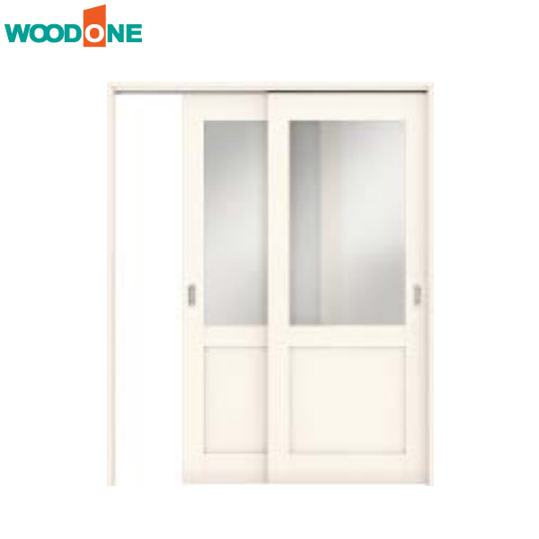 【法人様宛送料無料(※一部地域除く)】WOODONE(ウッドワン) ドレタス 引き違い戸(上吊りタイプ)【デザインB-DY】 扉＋引手＋枠のセット