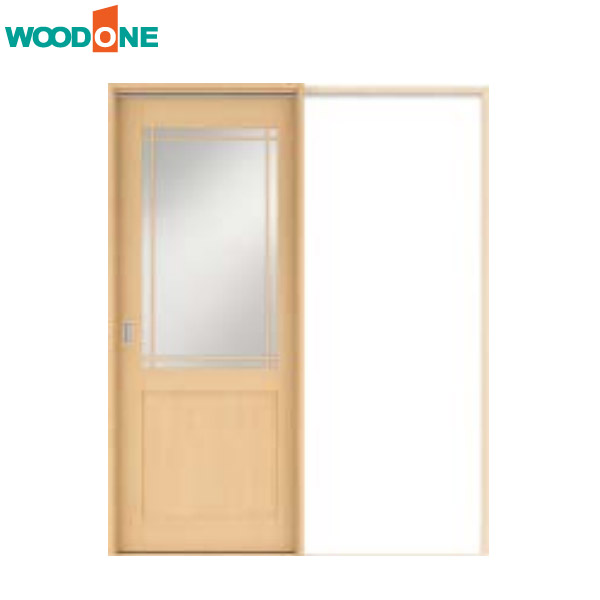 【法人様宛送料無料(※一部地域除く)】WOODONE(ウッドワン) ドレタス 片引き戸(レールタイプ)【デザインB-DJ】 扉＋引手＋枠＋敷居のセット