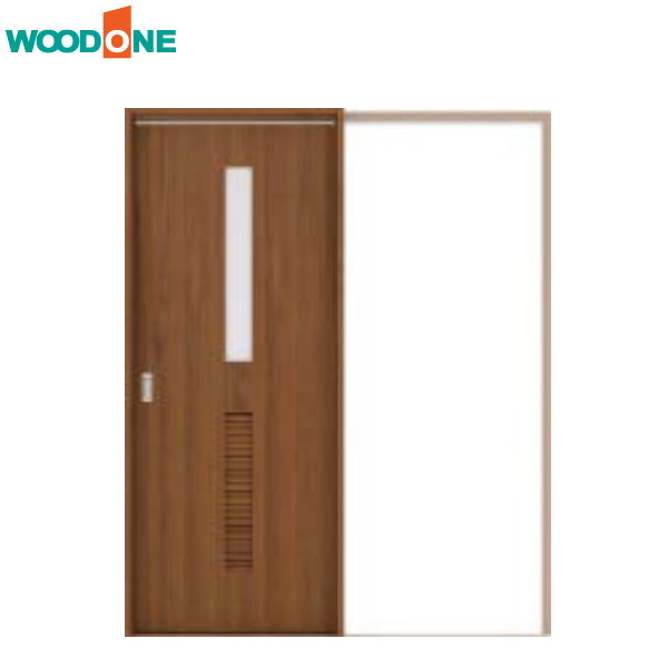 【法人様宛送料無料(※一部地域除く)】WOODONE(ウッドワン) ドレタス 片引き戸(レールタイプ)【デザインB-WV】 扉＋引手＋枠＋敷居のセット