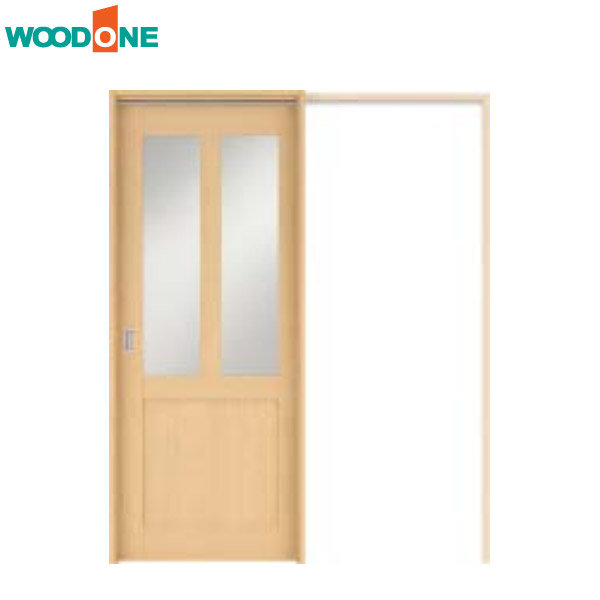 【法人様宛送料無料(※一部地域除く)】WOODONE(ウッドワン) ドレタス 片引き戸(上吊りタイプ)【デザインB-DI】 扉＋引手＋枠のセット