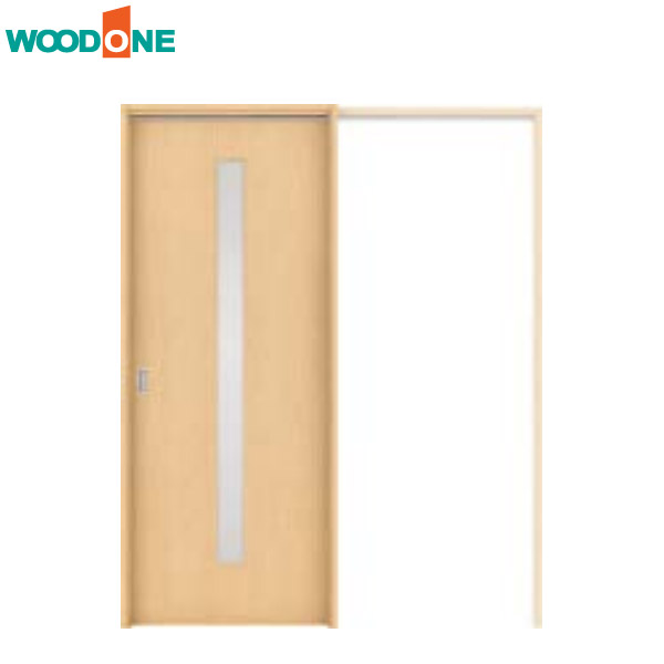 【法人様宛送料無料(※一部地域除く)】WOODONE(ウッドワン) ドレタス 片引き戸(上吊りタイプ)【デザインB-XC】 扉＋引手＋枠のセット