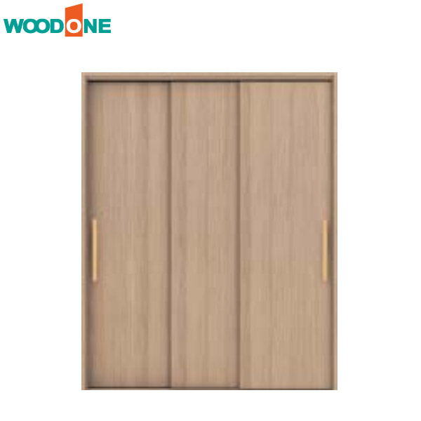 【法人様宛送料無料(※一部地域除く)】WOODONE(ウッドワン) ドレタス 3枚連動引き戸(レールタイプ)【デザインB-XF】扉+バー引手+枠+敷居のセット|お家王国