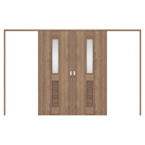 パナソニック ベリティス プラス 上吊り引戸 2間2枚両引き CH2700mm 固定枠 2方枠 PZ型 як∀ パナソニック ベリティス プラス 上吊り引戸 2間2枚両引き CH2700mm