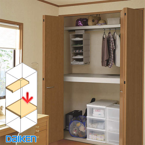 Panasonic クローゼット 押入れ 中段棚セット 押入れ中段 | 収納用内部パーツ | 内装・収納（インテリア