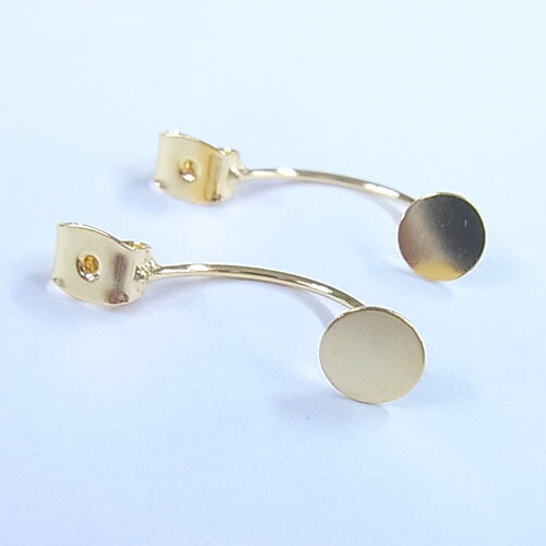 基礎金具 ピアス用バックキャッチ平皿(6mm付) 100個入