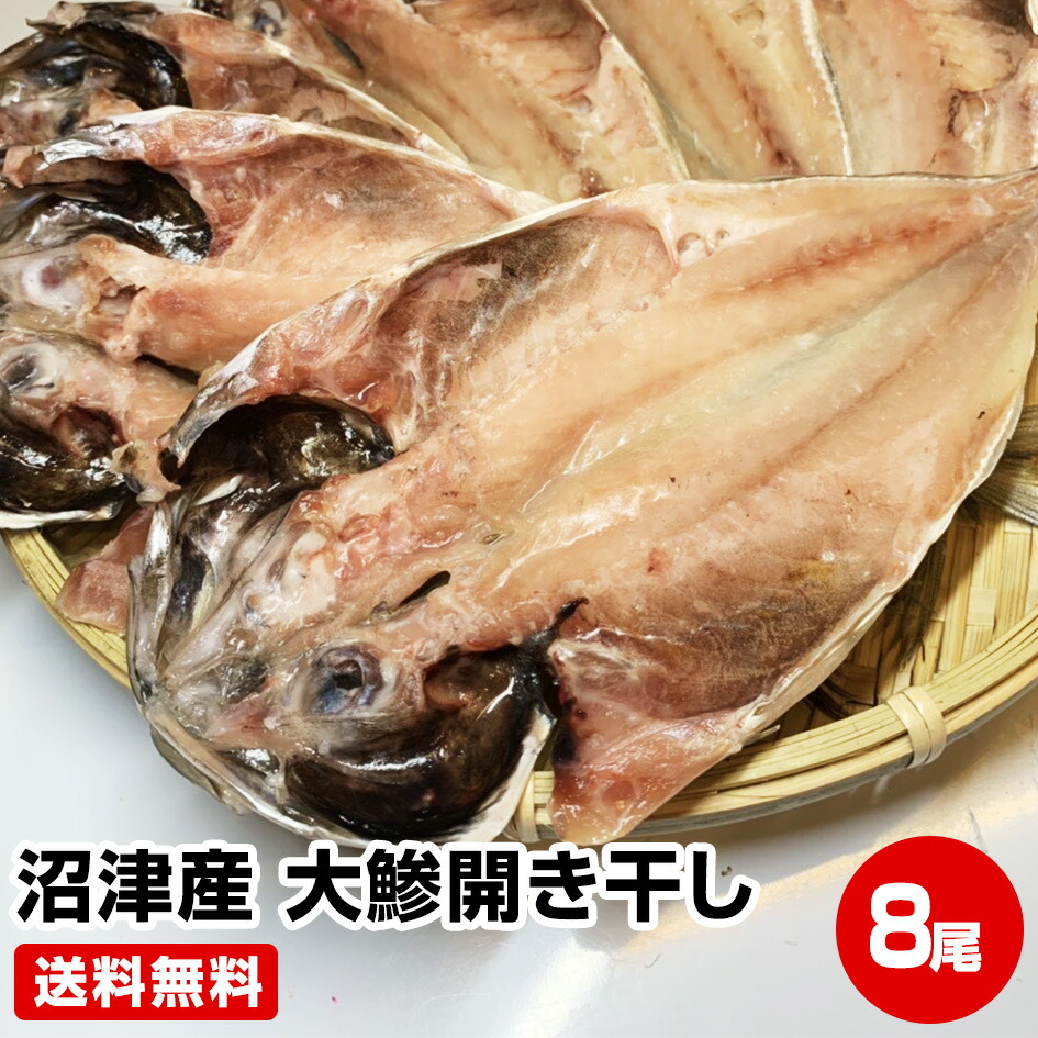 【敬老の日 残暑御見舞い お誕生日 ギフト】〈食品総合ランキング 1位 獲得〉≪風呂敷 対応可≫ 極旨!★駿河湾 沼津産 大鯵開き干し8尾★ 干物セット 送料無料 大きさ約25cm 干物 1位 50代 60代 70代 お試し 保存食 お買得 まとめ買い お取り寄せ|駿河湾沼津Ounami物産
