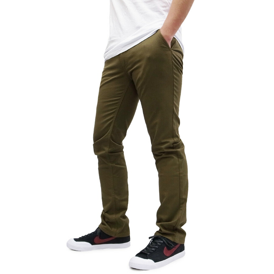BRIXTON ブリクストン RESERVE CHINO PANT　[OLIVE] (チノパンツ スタンダードフィット ストレート ストレッチ スケート メンズ オリーブ 緑 カーキ)