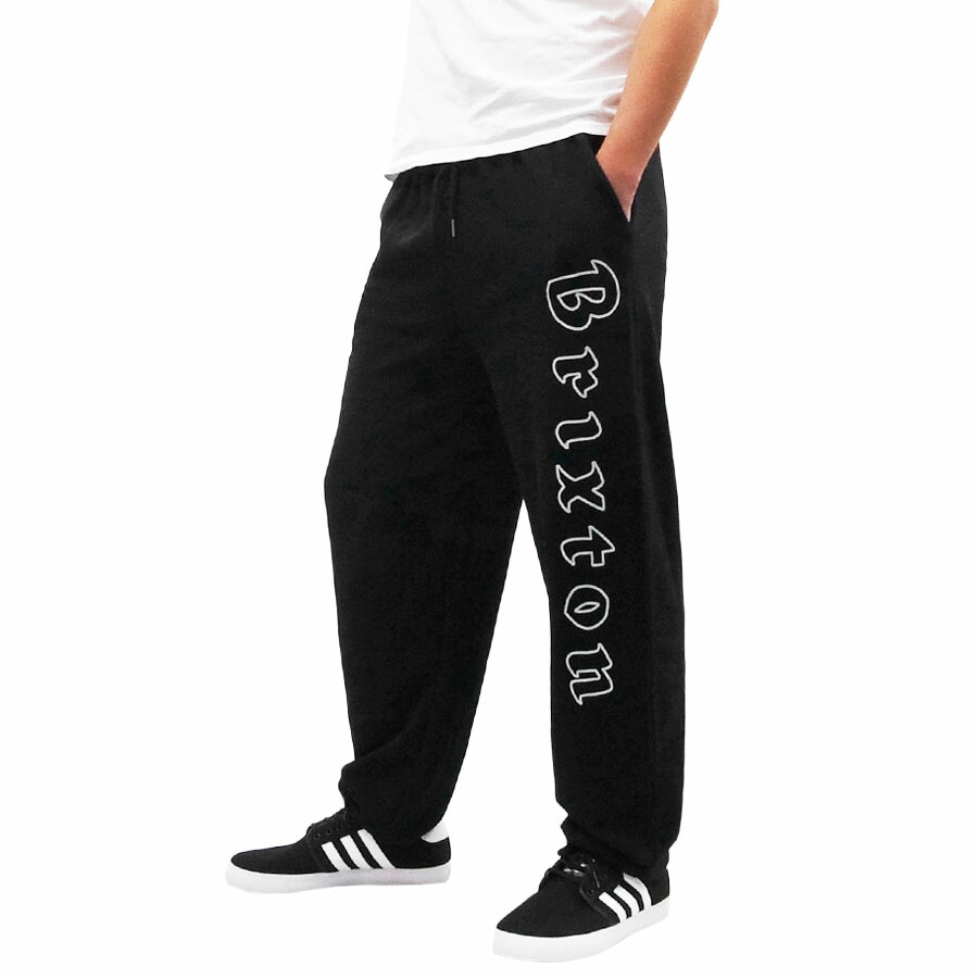 Sweatpant シンプルで飾らないデザインで人気を集めるブリクストン ブラック レディース Proxy スケート スエット Brixton ブリクストン スケート White スウェット Brixton ブラック パンツ ダボダボ 黒 Our S メンズ Black ルーズ ユニセックス