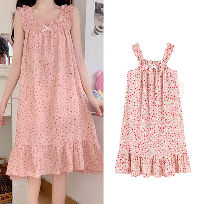 市場 ネグリジェ キャミワンピース ルームウェア 膝丈 ルームワンピース パジャマ レディース 可愛い 姫系 夏 キャミソール ノースリーブ