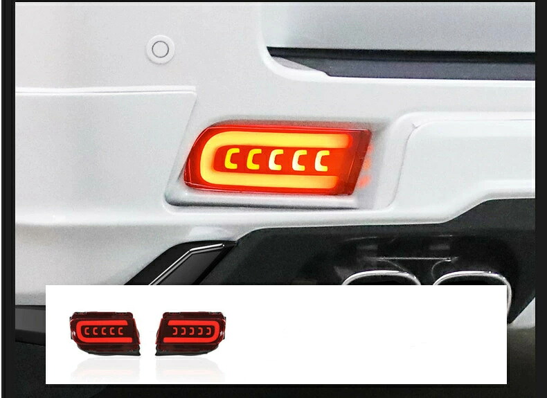 流れるウインカー LEDリフレクター　リアバンパーランプ【ランドクルーザープラド150系】リアフォグランプ テールランプ｜Out-B-shop