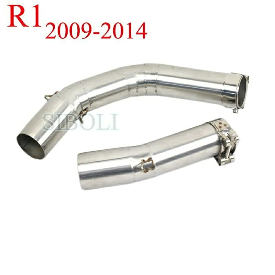 R1排気修正されたフロントリンクパイプヤマハYZF-R1 2004 2005 2006 2007 2008 2009 2010 2011 2012 2013 2014