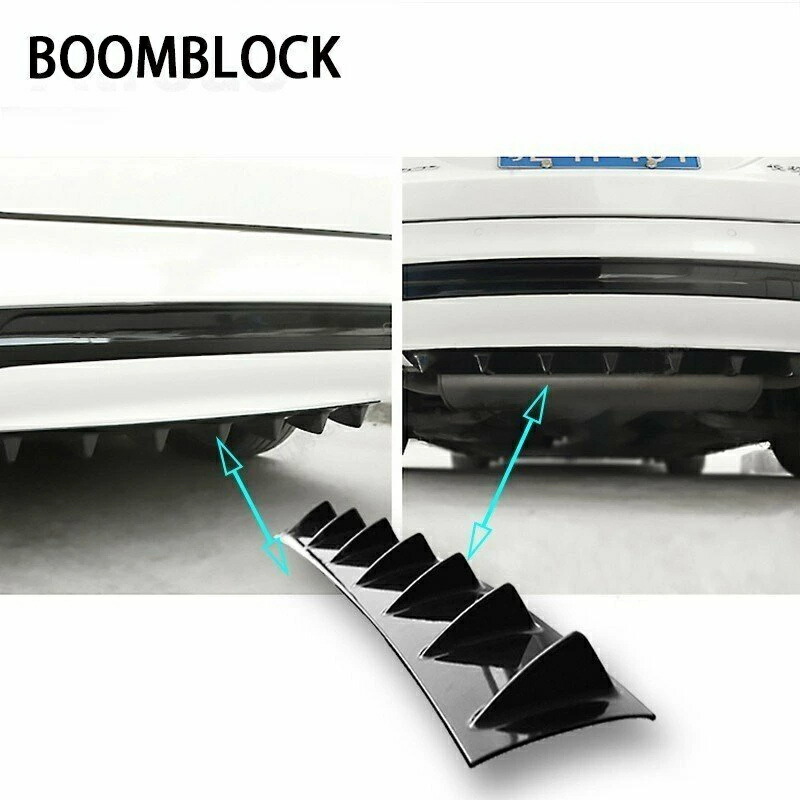 メーカー在庫限り品 フロントスポイラー ペア カーボンファイバー ルック 黒 汎用 車 フロントバンパ 偏向器 スポイラー ディフューザー カナード  リップ 保護