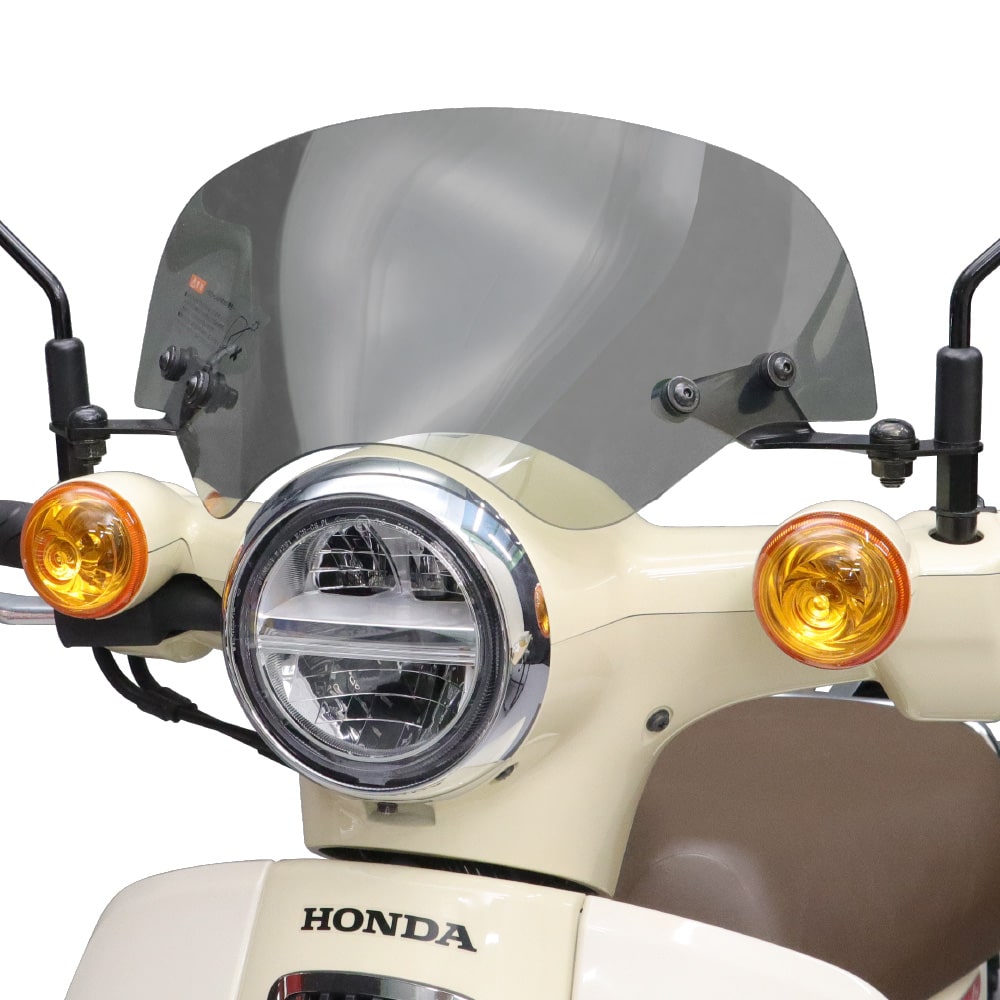アウトスタンディング メーターバイザー ウインドシールド スモーク スーパーカブ JA59 JA44 AA09専用 FSV-44-59-S 透明 外装 カスタムパーツ|アウトスタンディングMC2号店
