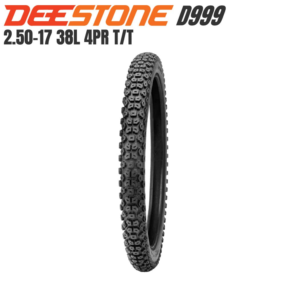 アイテム勢ぞろい DEESTONE ディーストーン 二輪用 ブロックタイヤ D999 2.50-17 4PR チューブタイプ TT 前後兼用  スーパーカブ newschoolhistories.org