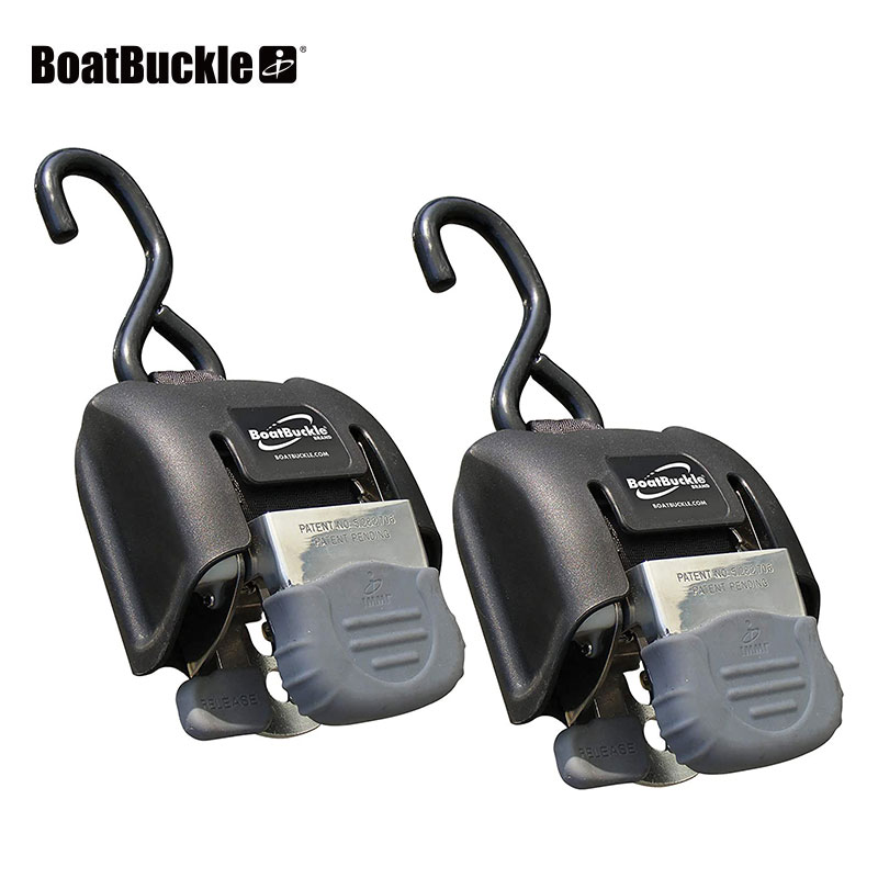 ボートバックル トランサムタイダウンベルト 2本セット ステンレス製 正規輸入品 BOATBUCKLE ボートトレーラー BLAST-TRAIL