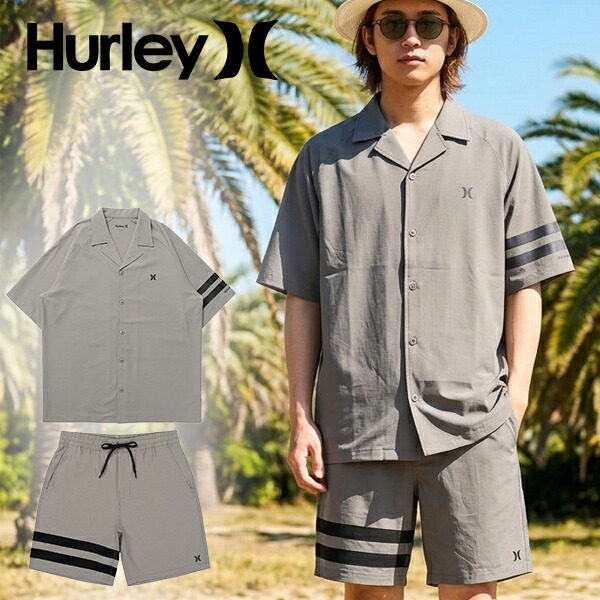 送料無料 ラッシュガード メンズ ハーレー HURLEY 半袖 ラッシュ セットアップ PHANTOM SHIRTS 水着 サーフパンツ 上下セット UVカット シャツ 紫外線対策 サーフィン 海 サーフ プール ランニング アウトドア 水着 MUWV251091 MWS07912 2026春夏新作 10%off|スノボー&アウトドアのエレスポ2