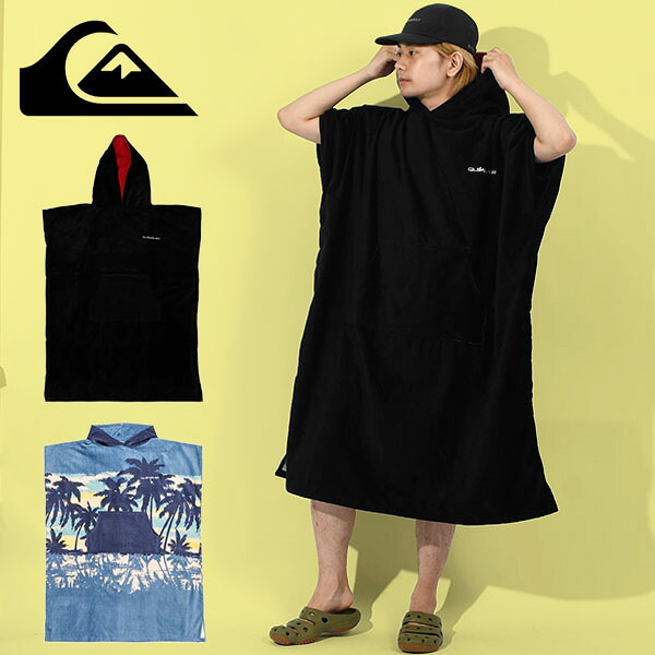 30%off 送料無料 お着替えタオル 着丈114cm QUIKSILVER クイックシルバー ビーチタオル ラップタオル HOODY TOWEL ポンチョ メンズ 巻きタオル 海水浴 プール 着替え サーフ 海 ビーチ QTW251301