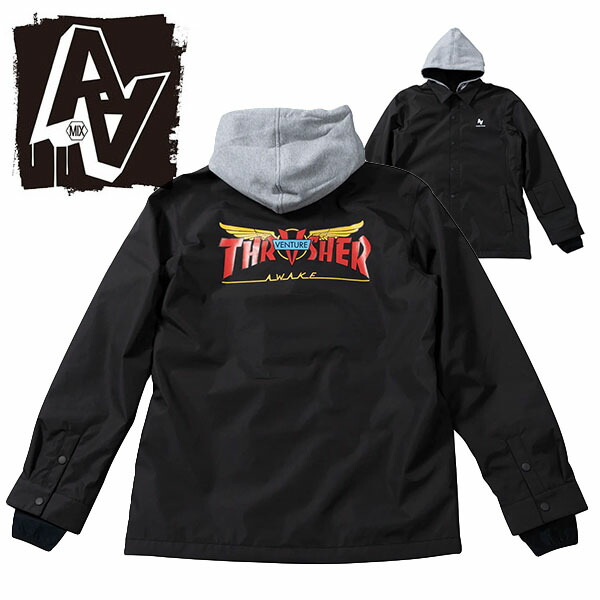 【美品】AA HARDWEAR ダブルエー コーチジャケット　スノーボードウエア 72123302-ven-bk-1.jpg
