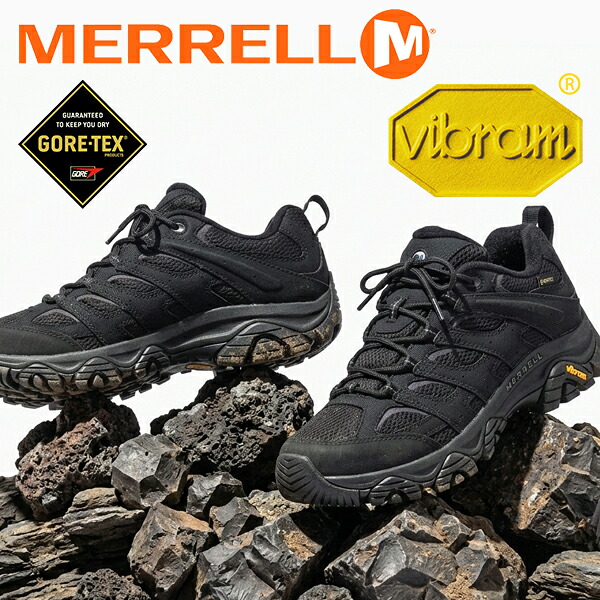 送料無料 メレル ゴアテックス シューズ メンズ スニーカー MERRELL MOAB 3 SYNTHETIC GORE-TEX モアブ 3 シンセティック ゴアテックス ブラック 黒 M500239 13,167円