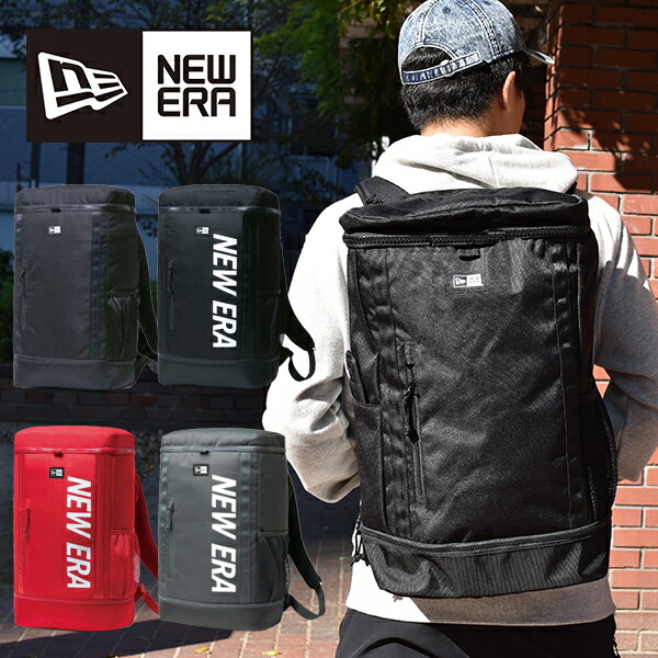 ニューエラ ボックスパック ラージ : 46L ERA10,428円 デイパック プリントロゴ ブラック×ホワイト 12674103 NEW