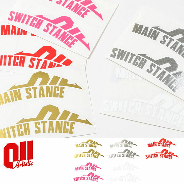 スノーボード 011artistic ステッカー ゼロワンワン アーティスティック メタルフレーク素材 Sticker ゆうパケット対応可能 シール スノボ カッティング 超安い Switch