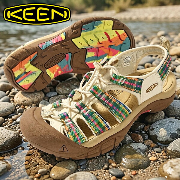 限定店舗品 送料無料 キーン 水陸両用 サンダル レディース ギンガムチェック KEEN ニューポート レトロ NEWPORT RETRO アウトドア シューズ 靴 1032230 2026春夏新作