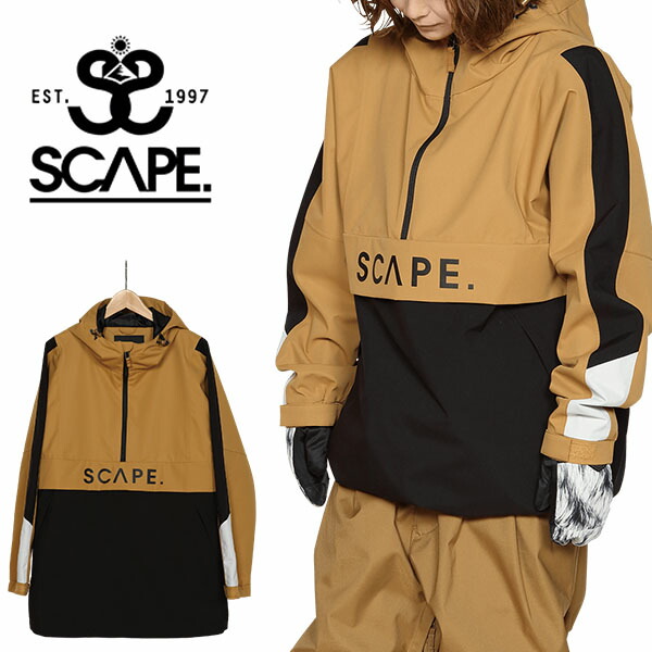 SCAPE アノラックフード付きスノーボードウエア スノーボード ウェア ジャケット ユニセックス SCAPE エスケープ
