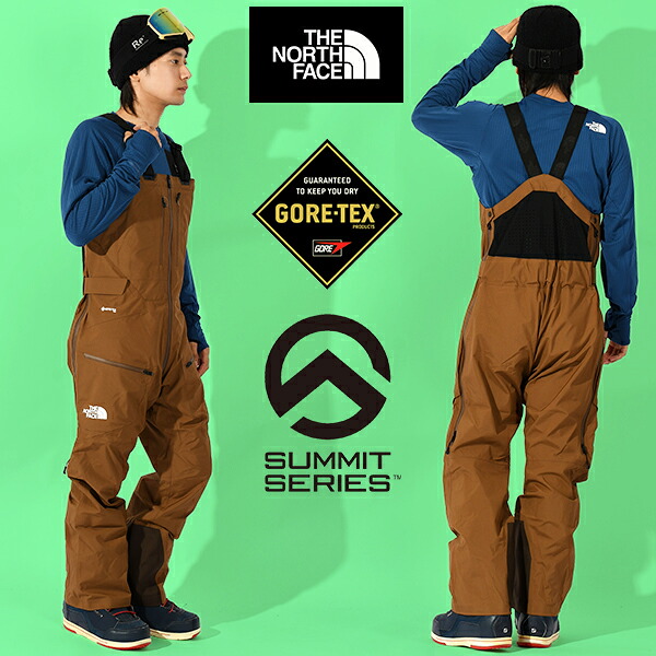 送料無料 ノースフェイス メンズ 高機能 GORE-TEX スノーボード ウェア THE NORTH FACE ゴアテックス ビブ パンツ RTG GORE-TEX Bib スキー サミットシリーズ ブラウン ns62526 2025-2026冬新作 45,435円