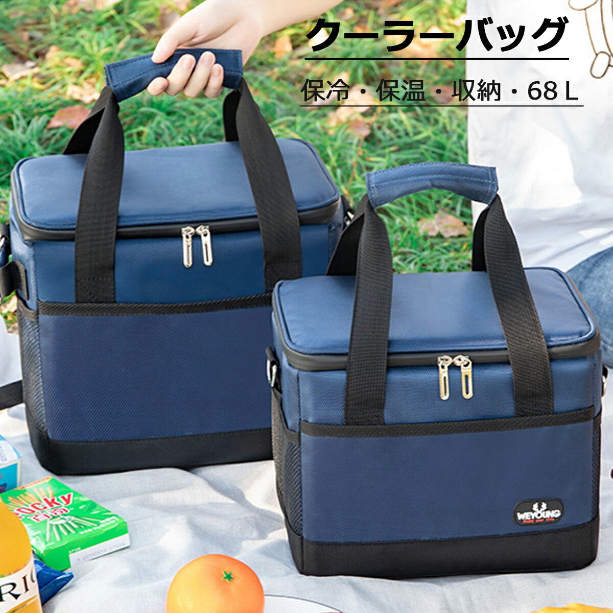 楽天市場】【値下げ】保冷バッグ 47L 大型 クーラーバッグ 大容量 幅