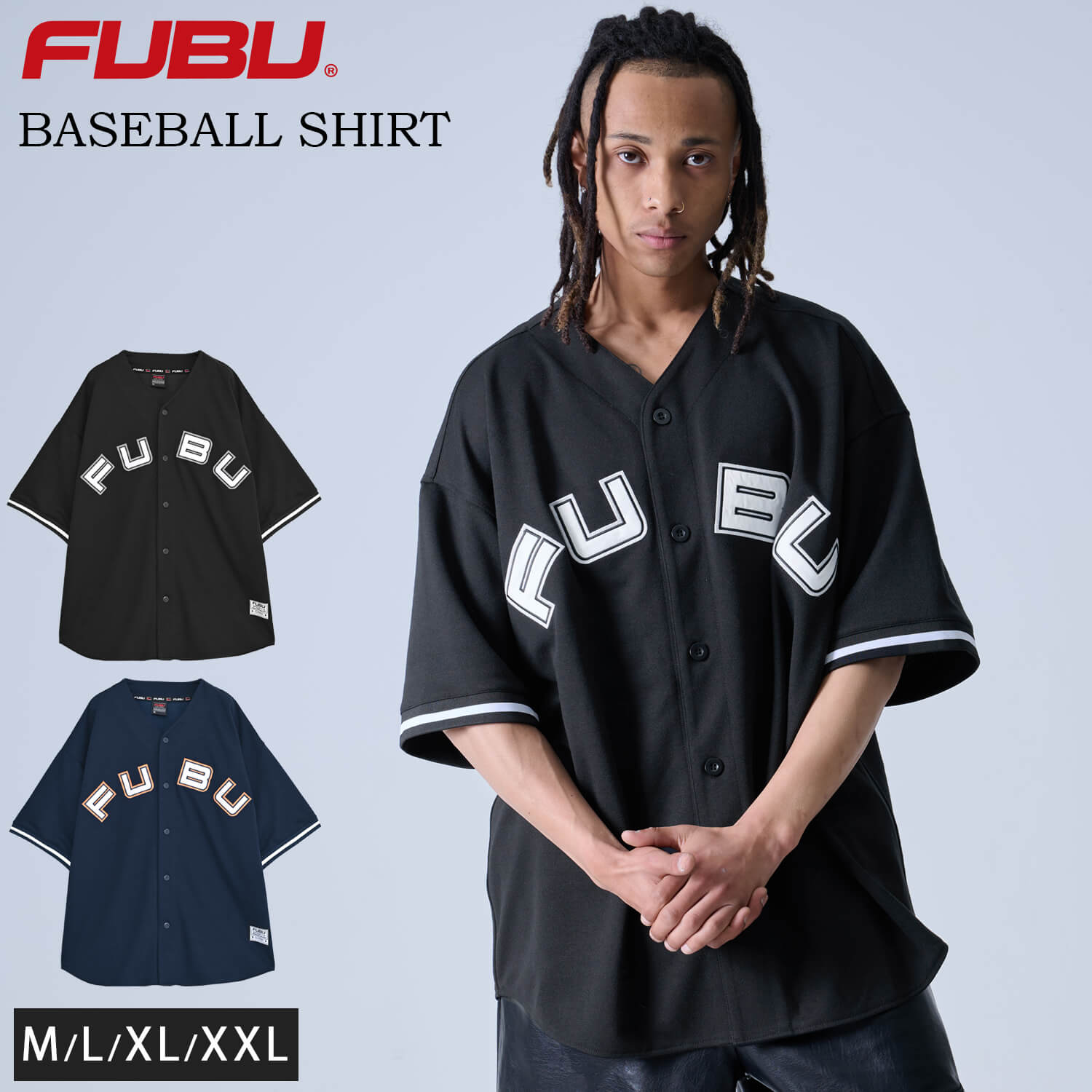 楽天市場】FUBU フブ フーブ ストライプ ベースボールシャツ